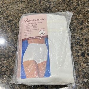 Underscore White Cotton Briefs - 3 Pack